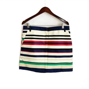 J. Crew Factory Nautical Stripe Mini Skirt